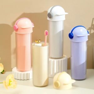 COPOTIYA 3 ใน 1 ถ้วยแปรงสีฟัน หลายฟังก์ชัน พลาสติก กล่องเก็บอุปกรณ์ทันตกรรม แบบพกพา ป้องกันการรั่วซึม แก้วน้ำยาบ้วนปาก การเดินทาง