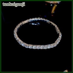 tuokaiguoji Fashion Charm Zircon Tennis Bracelet Elastic Chain Bracelet Adjustable Chain Bracelet Women Jewelry