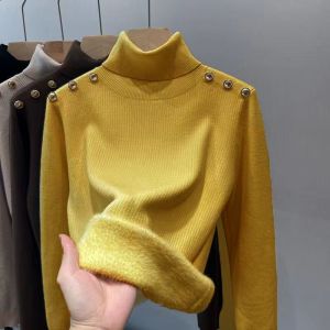 2025 Autumn and Winter New Cashmere Sweater Womens Turtleneck Long sleeved Knit Pullover Slim Cashmere Sweater