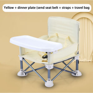 (COOLKID) Foldable High Chair Booster Seat For Baby Dining Feeding Adjustable Height & Removable Legs