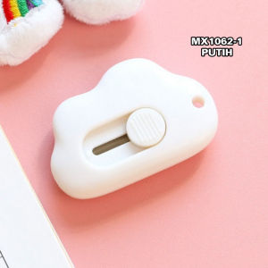 Cutter Mini Lucu Pisau Kecil Bentuk Awan Aksesoris Kantor Pemotong Kertas Portable Praktis MX1062