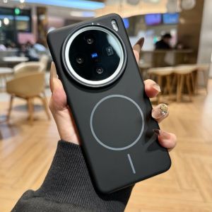 Applicable for vivo X200X200ProX200 Pro miniX100 ProX100s Mobile phone casePC skin feeling Frosted Magnetic suction Case coverSuper Blog Anti-fingerprint Shockproof Case