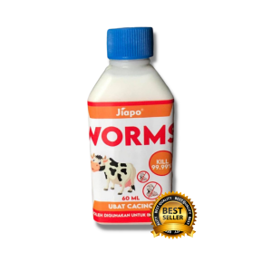 [Ubat Cacing Haiwan] JIAPO WORMS 60ML | Lembu Kambing Arnab Kucing Kuda Burung Guinea Pig | Animal dewormer [Sesuai untuk Bunting]