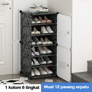 LG Rak Sepatu 9 Susun Portable Anti Debu Rak Sepatu Tertutup Lemari Sepatu Rak Sepatu Aesthetic