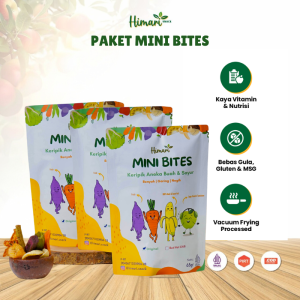 Himari Mini Bites Paket Keripik Buah Sayur Kering Mix Pouch 65gr