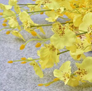 [SG STOCK] 10Pcs Simulation Dancing Orchid Artificial Flower Fake Flower 5 Fork Flower Orchid Wenxin Orchid Living Room Decoration