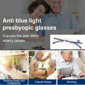 Autozoom reading glasses Anti Blue Light Glasses Square-Frame Presbyopic Glasses. 