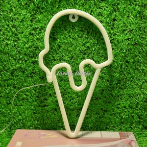 ป้ายไฟLED ป้ายไฟนีออน ป้ายไฟอะคริลิค ป้ายไฟหน้าร้าน " ป้ายไฟ ไอศครีม" แบบเสียบปลั๊กไฟ ป้ายไฟตกเเต่งร้าน