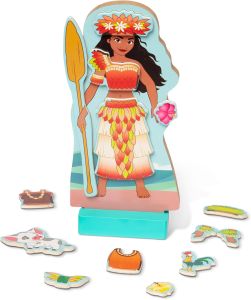 Melissa & Doug Disney Moana Wooden Magnetic Dress Up playset