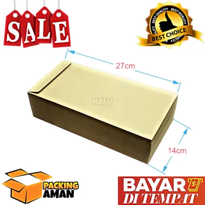 (BISA COD) PROMO 100 Pcs Amplop Coklat Ukuran Kabinet 14 x 27 CM / Amplop Coklat Samson Kabinet