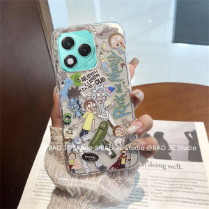 New Casing Honor 400 Lite Honor X9C Smart X8C X6b X6a X8a X7a 4G 5G Ins Cute Cartoon Line Patterns Dinosaur Bear Rick Phone Case Ultra-thin Silicone Soft Cover 2025