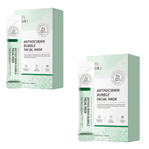 มาส์กฟองฟู่แอนโทไซยานิน บับเบิ้ล มาส์ก 12ชิ้น กระชับรูขุมขน สะอาดล้ําลึก ควบคุมความมัน ให้ความชุ่มชื้น สําหรับทุกสภาพผิว Anthocyanin Bubble Mask