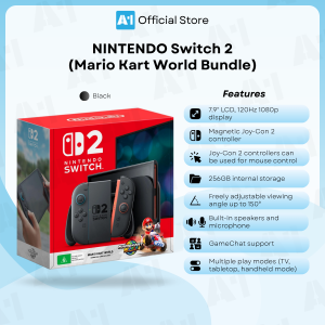 Nintendo Switch 2 Console | 7.9" HD LCD Display | Magnetic Joy-Con | Mario Kart World Bundle | Original HK Set