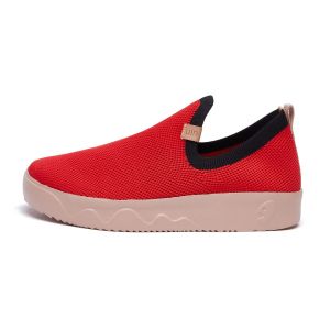 UIN Fuerteventura I Platform Slip On Shoes for Women Knit Painted Lightweight Comfortable Travel Work Sneakers