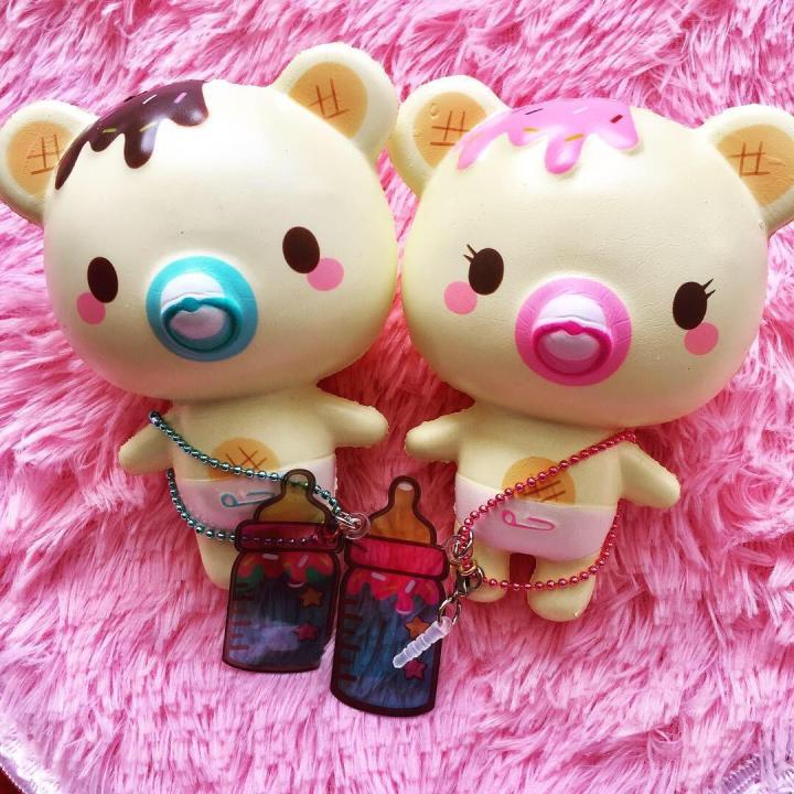 Super Cute Yummiibear Mascot Baby Boy and Girl Squishy 12cm