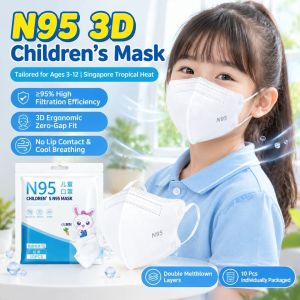 😷Kids 5Ply N95 Medical Protective Face Masks Anti Haze Duckbill Face Mask Daily Dust Protection Ear Worn Mask for Children and Students