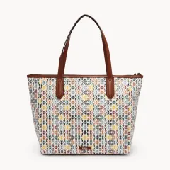 FOSSIL Sydney Tote Neutral Floral SHB2950976 Tas Grafis Pvc Dan 