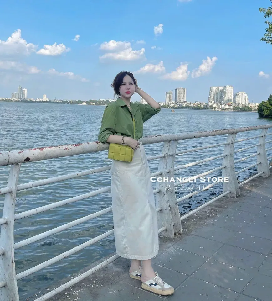Chân váy suông dài hoa nhí dáng xòe Vintage, chân váy chữ A dài midi 2 lớp  dáng suông rộng cạp chun ulzzang đen trắng | Shopee Việt Nam
