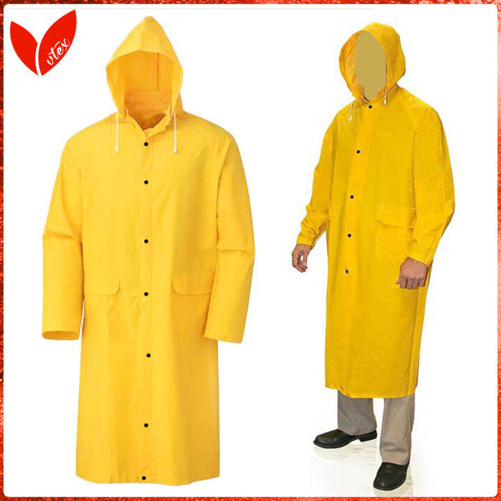 RONSON PVC Raincoat Full Body Rainsuit Motorcycle Long Rain Jacket Baju ...