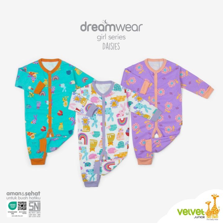 Velvet Junior DreamWear Sleepsuit Jumper Baju Tidur Bayi Girl