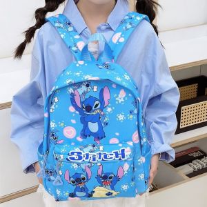 BFCGBH Wide Straps Stitch Backpack Nylon Lightweight Children School Bag Cute Large Capacity Cartoon Daypack