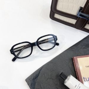 Korea Modern Retro Narrow Oval Rectangle Frame  Anti Blue Light Eyeglasses For Women Men Anti-radiation Glasses Ins Style Flat Light Mirror Minimalist Eyewear Blue Light Filter Glasses Square Frame UV Blocking Eyewear for Gaming Students
