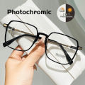 17 MILE Ultra light large frame photochromic anti-blue light HD glasses for men and women, popular and fashionable Douyin hot model Female Female. 