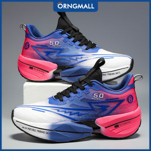 ORNGMALL Mens Low-Top Casual Sneakers - Gradient Sneakers Breathable Fabric Upper & Cushioned EVA Sole Lightweight Gym Running Jogging Shoes - Lace-Up Closure for Everyday & Athletic Wear