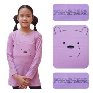 Kaos tunik anak lengan panjang Polar bear