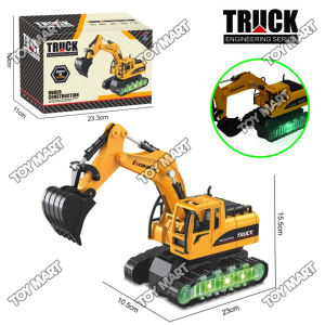 Construction Excavator Toy Truck Light Up Sound Effects and Bump & Go Motion