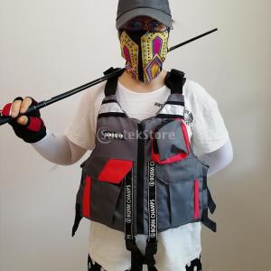 Flameer Multi Pockets Fishing Vest Life Jacket Kayak Canoe Boat Buoyancy Aid Floats