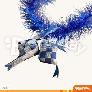 Dekorasi Ketupat Slenger 1.3m | Tali Hias Lebaran untuk Hampers dan Ruangan | Pita Satin Glitter