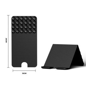 Portable Silicone Mobile Phone Holder Flexible Bendable Silicone Suction Foldable Phone HolderMulti-Angle Adjustable Tablet Desktop Stand