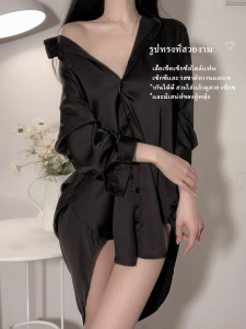 ชุดลำลองสตรี ชุดนอนเซ็กซี่สไตล์แฟนหนุ่มเซ็กซี่บาง ๆ