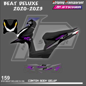 BEAT DELUXE 2020 - 2023 (COD) STIKER STRIPING MOTOR HONDA BEAT DELUXE 2020 - 2023- STIKER LIST GRAFIK SIMPLE WARNA VARIASI DESAIN RACING HOLOGRAM DAN TRANSPARAN BISA COD IP.KODE R-159