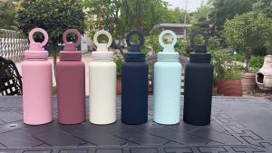 2026 New model magnetic phone holder water cup for outdoor use large capacity 1L Thermos cup stainless steel sports water bottle