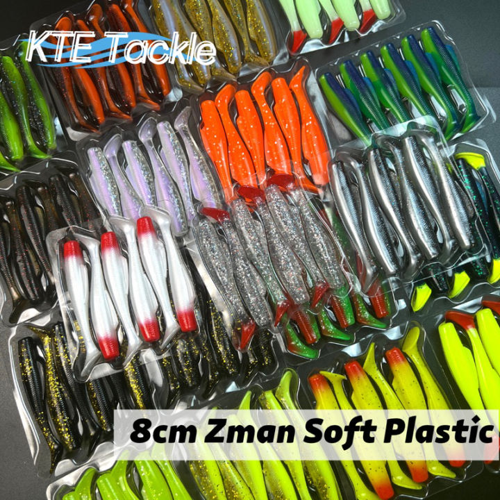 ღ【KTE】 6pcs Zman Sp Soft Plastic 8cm Umpan Siakap Casting Lure