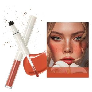 BAIXL 2-in-1 Dual-Ended Freckle Blush Stick Waterproof Sweatproof Fake Freckles Pen Simple Portable Stamp Freckle Blush Pen Women