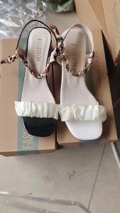 [Free Shipping] Womens New Summer 2025 Chunky Heel High Heels with Straps Elegant Genuine Soft Leather Sandals
