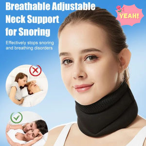 Anti-Snoring Cervical Collar Adjustable Breathable/Neck Support Device For Adults/Pressure Relief & Healthy Cervical Care/Home Therapy & Office Use