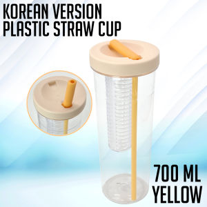 PaperCornerPh - Korean Style Plastic Cup with Straw (700ml)