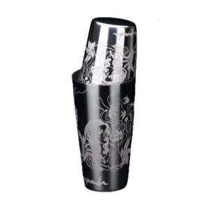 Bartender Bộ lọ rắc với tráng gương và Ergonomic Grip để trộn khắc dụng cụ pha chế Cocktail thép không gỉ