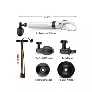Toilet Plunger Blaster High Pressure Stainless Steel Sink Drain Clog Remover Bathroom Pam Tandas Singki Tersumbat 马桶疏通器