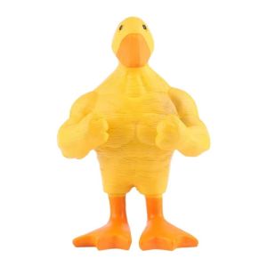 CHUAN Desktop Muscle Duck Statue Decoration Toys Resin Muscular Duck Figurine Funny Home Decoration Funny Fitness Duck Home