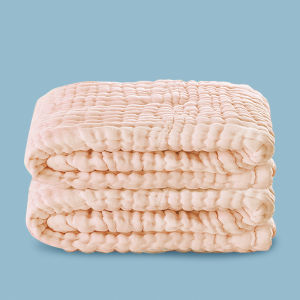 [Einmilk Newborn Bath Towel] Baby Soft Cotton Bath Towel / Baby Blanket 110x110cm 6 Layers High Absorbency and Quick Dry