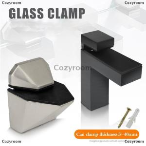 [COD] Cozyroom อลูมิเนียมชั้นวางกระจกปรับได้ตัวยึดชั้นวางแก้วรองรับตัวยึด