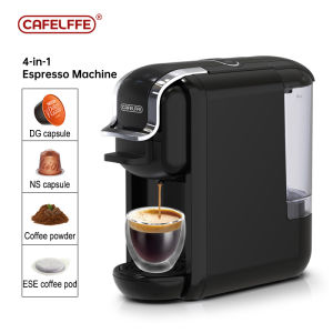 Cafelffe Coffee Machine Hot/Cold 4in1 Multiple Capsule 19Bar DolceGusto-Milk&Nespresso Capsule ESE pod Ground Coffee 0.6L Water Tank Auto Power-off Anti-dry Burning Italian Style