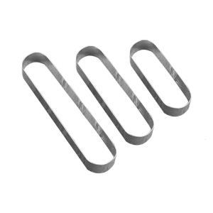 Hình chữ nhật khuôn bánh mousse dụng cụ cắt bánh quy thép không gỉ Mini Dài hình bầu dục khuôn bánh quy hình học kim loại khuôn cắt bánh quy