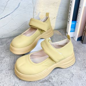 CLT005 Wedges Wanita Korean Style Tumit Tinggi Sol Tebal Import Bisa COD - Warna Netral/Hitam
