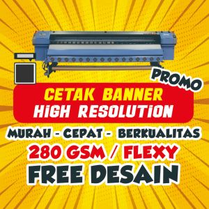 SPANDUK BANNER | BACKDROP | BACKROUND | BALIHO | BANER 50 X 200 CM TEBAL 340 GSM FREE DESIGN CETAK